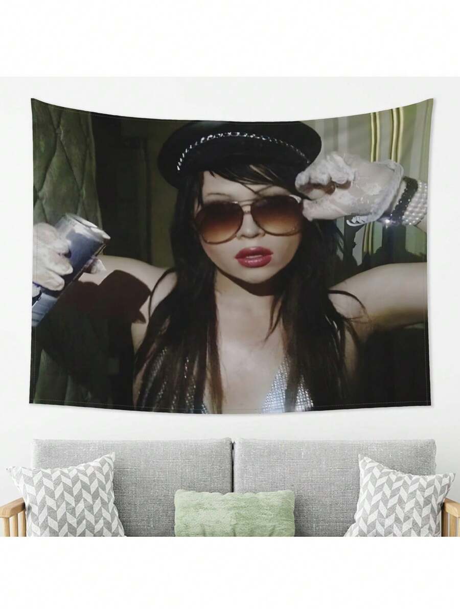 Ayesha Erotica-Themed Tapestry - Iconic Video Star Portrait Wall Hanging With Signature Look, Large Horizontal Fabric Poster For Decor, Party & Bedroom Aesthetic - Perfect Gift For Fans - Nhiều màu - Xem 1