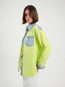 Stone Mix Shirt-MADE IN TURKEY - Lime Green - View 3