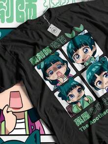 Maomao Apothecary Diaries Essential-Shirt BOTICARIA Girl Anime Shirt - 黑色 - 查看 1