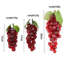 M.S MO SHI HOME FURNISHINGS 1/2/3/4/5个仿真葡萄,红、绿、黄、黑四色可选,塑料材质,逼真仿真水果,适用于家居装饰、展览装饰、厨房摆设、餐桌装饰、房间装饰、婚礼装饰、节日派对装饰、复活节、摄影道具、情人节、母亲节、生日礼物、毕业返校季房间装饰等。 - 彩色 - 查看 6