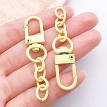 5/10/20/30件彩色喷漆钥匙扣套装，包含金属门钩和四节钥匙尾链。适用于手工DIY工艺套装、吊坠制作以及钥匙圈、钥匙链、弹簧扣和挂钩等配件。 - 鑰匙扣 - 查看 16