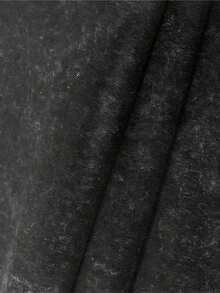 Washed T-Shirt Men's Printed Cotton T-Shirt Short-Sleeved T-Shirt Oversized Top Fashion Street Wear Unisex - 黑色 - 查看 4