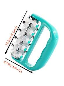 1pc New Handheld Roller Massager - Mini 5-Row Plastic Manual Massage Tool For Body Relaxation, Suitable For Leg, Shoulder, Neck, Waist And Back Meridian Dredging - Multicolor - View 8