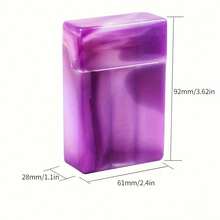 Multifunctional Divided Cigarette Case With Lighter Holder And Flip Cover - Heavy Duty Plastic Smoking Accessories Case, Men's Cigarette And Lighter Storage Box, Portable Durable Cigarette Case With Lighter Pocket (Not Compatible) - 隨機的 - 查看 5