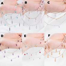 1m Fashion Charming Water Drop Faux Pearl Tassel Chain, DIY Chain Water Drop Bead Tassel Chain, Suitable For DIY Jewelry, Bracelets, Pendants, Anklets, Necklaces, Clothing Accessories, Ideal For Making Holiday Gifts, Valentine's Day Gifts, Captivating Jewelry And Craft Materials - JTT1822 - View 8