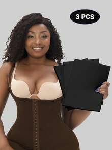 larrycard 3pcs Compression Abdominal Belly Lipo Foam Pad Tummy Tucks Ab Board - Black - View 9