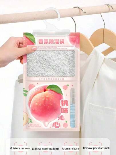 1/3/5/10 Pcs Peach-Scented Moisture-Absorbing Bag, Can Absorb Moisture And Prevent Dampness. Suitable For Scenes Such As Bedroom, Living Room, Kitchen, Bathroom, Dormitory, Warehouse, Etc. Moisture-Absorbing Tool, Desiccant