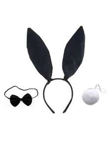 3 Stücke "Forever & Moment" Osterhasen Cosplay Kostüm Accessoires für Frauen, Hasenohren Haarband, Fliege, Hasenschwanz - für Partydekorationen, Osterfeiern, Feierlichkeiten, süße Kostüme, Feiertagsverkleidung, Geschenke - Verschiedenfarbig - Übersicht 15