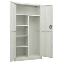 vidaXL Armário de casier cinza claro 90x40x180 cm preto - Cinza - Ver 5