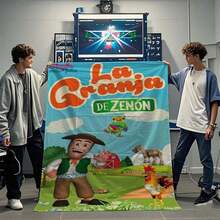 This Zenón Animated Farm Life Educational Story Blanket Is Comfortable All Year Round And Suitable For Sports Enthusiasts, Beds, Sofas, Travel, And Camping - Suitable For Both Men And Women. - 白色 - 查看 2