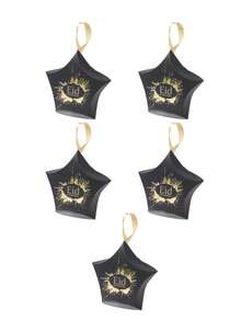 5pcs Eid Mubarak Pillow Gift Box Elegant Paper Favor Packaging With Satin Ribbon Handle, Luxury Star Shape Candy Treat Box For Ramadan And Eid Al-Fitr Celebration, Islamic Holiday Gift Wrapping For Chocolates Sweets Jewelry And Small Presents, Muslim Party Favor Boxes For Iftar Dinner Table Decor, Festive Religious Event Packaging - 7.5x7.5x3.5cm - View 11