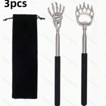 1个可调节不锈钢背部按摩器，带橡胶手柄，便携式背部按摩器，适合作为感恩节、生日、圣诞节礼物（款式随机） - 彩色 - 查看 8