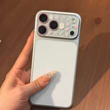 闪光镜头膜+贴纸，蝴蝶结、花朵、兔子图案，相机镜头保护膜，兼容苹果 17 Pro Max/17 Pro，玻璃膜，为您的手机提供时尚保护 - 閃粉鏡頭膜+兔兔花朵 - 查看 7