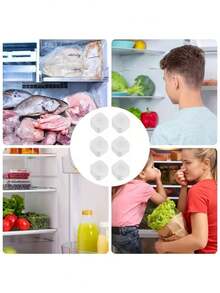 6pcs/Set Activated Charcoal Refrigerator Deodorizer Sheets, Reduce Odors, Provide Moisture-Proof Protection For Refrigerators And Drawers, Suitable For Refrigerator Deodorizing, Wardrobes, RVs, Odor Removal And Air Freshening