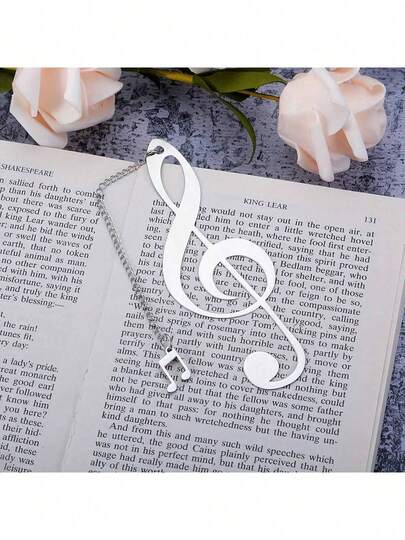 1 Elegant Stainless Steel Music Note Bookmark Music Enthusiast Book Enthusiast Graduation Valentine's Day Birthday Anniversary