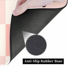 Square Cute Blossom Pink Mouse Pad Small, Beige Sand Checkered Aesthetic Computer Mouse Pads, Non-Slip Rubber Base Geometric Mousepad, Mouse Mat Home Office Decor Gifts, Coworker Gift 14x24 Inch Multiple Designs Available - Hoa hồng kẻ caro - Xem 4