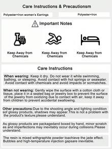 1对夏季度假风夸张花朵流苏耳环，波西米亚海滩海洋度假风优雅雪纺花朵多层耳环，适合女性日常、派对、度假佩戴（手工制作，可能存在轻微胶水痕迹） - 紅色 - 查看 6