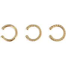 3-Piece Clip-On Earrings Set Non-Pierced Ear Jewelry For Women & Girls - Gold - View 8