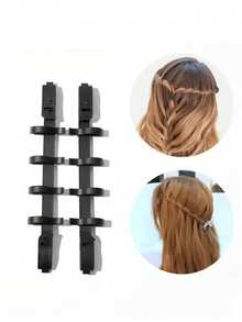 2件套编发工具，包括发髻造型器和美发配件，适合日常使用，也适用于理发店、美容院和旅行，是美发产品、护发和发饰的理想之选。 - 彩色 - 查看 5