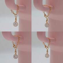 1 Pack Personalized Letter Pendant, Customized Jewelry Accessories For Coffee Cup Identification, Anti-Lost Decoration - White - View 6