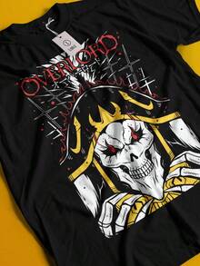 Overlord-Shirt Ainz Ooal Gown Shirt Albedo Shalltear Bloodfallen Tshirt Anime (1) - Black - View 5