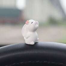 Cute Mini Rabbit Car Decor, Can Be Placed On Car Dashboard And Windowsill, Personalized Car Plush Doll - Rabbit - View 2