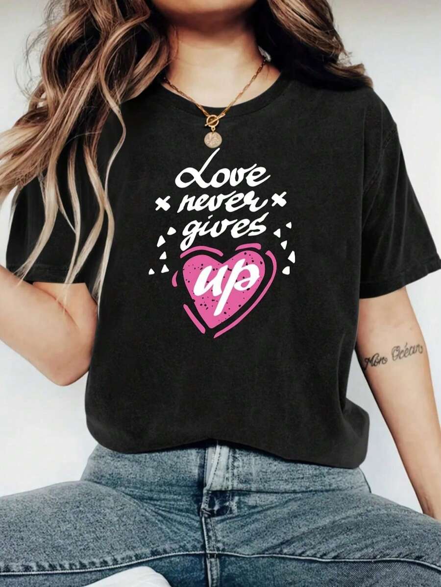 Retro Style Gargoyle T-Shirt220g Pure Cotton Single-Sided Printed Round Neck Short Sleeved Shirt - Black - View 1