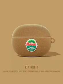 1pc Cute Anti Genuine Kiwi Shaped Bluetooth Earphone Case Protective Cover Compatible With AirPods 1/2/3/4/Pro/Pro2 (Earphone Case+Hook)