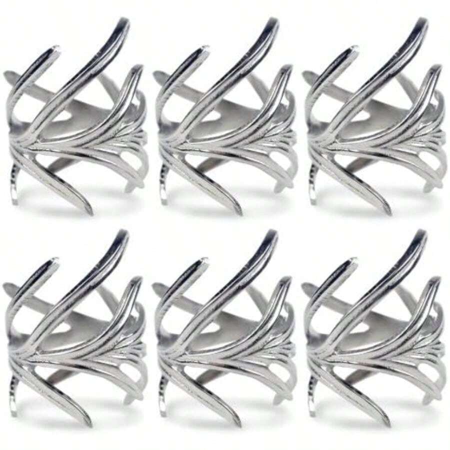 DII Napkin Rings for Dinners, Parties, Holidays, Everyday, for Dinners, Parties, Holidays, Everyday, Set of 6, Pumpkin(Rama) - Multicolor - Ver 1