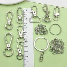 5/50pcs Zinc Alloy Swivel Rings Lobster Claw Clasps Swivel Snap Hook For DIY Keychain Keyring Jewelry Craft Making Backpack Lanyard Hanging - Antique Silver - View 5