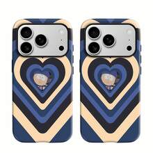 Estuche para teléfono con patrón de corazón colorido Compatible con estuches para teléfonos   17  16 Pro Max  15 Pro Max  13 y  12 Brinda protección contra golpes y caídas Un gran regalo para familiares, amigos, seres queridos, novios/novias y para Año Nuevo - Blanco - Ver 3