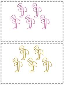 5pcs Creative Flamingo Shaped Metal Binder Clips, Unique Animal Design Office Supplies - Multicolor - View 1