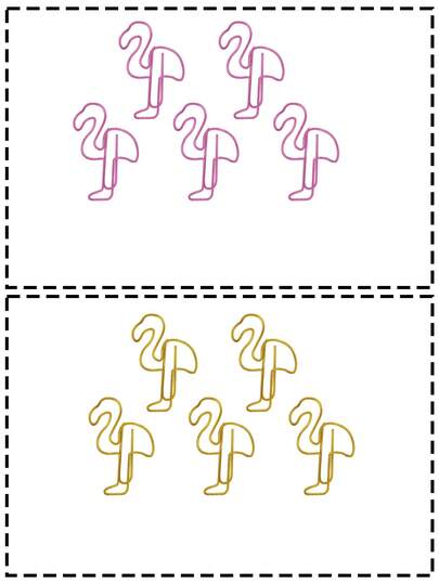 5pcs Creative Flamingo Shaped Metal Binder Clips, Unique Animal Design Office Supplies