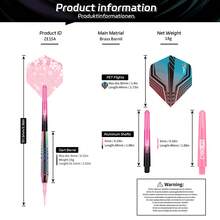 3pcs Pink Dart Set, Pet Flying Wings, Soft Dart Arrows With Better Protection, Suitable For Leisure And Relaxation, An Exquisite Graduation Gift - Multicolor - View 4