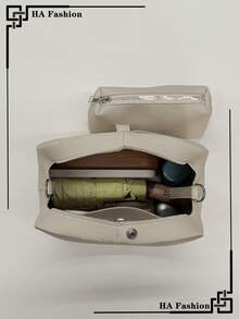 1 件女士极简手提包，时尚单肩包，2026 新款斜挎包 - 白色 - 查看 5