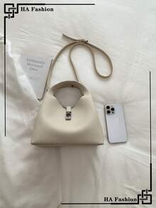 1 件女士极简手提包，时尚单肩包，2026 新款斜挎包 - 白色 - 查看 4