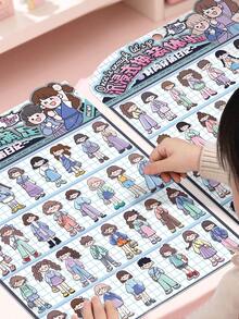 Dress-Up Diary, Cute Girl Costume, Boy Costume, Parent-Child Interactive Game, Children's Reward Item, Cartoon Stickers And Sticker Toys - Multicolor - View 7