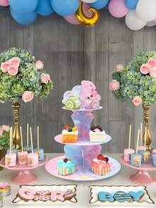 1 Bộ Giá đỡ bánh cupcake hình gấu bông màu hồng và xanh dương, Giá đựng bánh cupcake, Tháp bánh cupcake cho tiệc mừng em bé, Trang trí trung tâm bàn tiệc sinh nhật, Đồ dùng cho tiệc tiết lộ giới tính, Bé trai hay bé gái, Trang trí bánh DIY sáng tạo, Trưng bày món tráng miệng, Trang trí tiệc mừng em bé, Đồ dùng cho tiệc bé trai và bé gái, Quà tặng cho tiệc bé trai và bé gái, Trang trí tiệc sinh nhật lần thứ nhất - xanh hồng - Xem 4