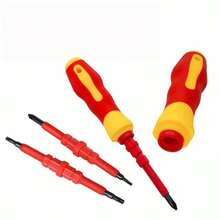 1000V Insulated Screwdriver Set, Electrician Tool Kit With Magnetic Screwdriver Bits, Interchangeable Blades, Toolbox, Suitable For Home Repair And Maintenance - Random - View 7