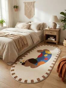 1 件腊肠犬仿羊毛地毯，舒适的秋冬家居装饰，防滑且易于清洁的地毯，适用于卧室、客厅、床边，适合各种场景和日常使用、主题派对、厨房、浴室、书房等。