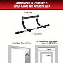 1pc Multi-Function Pull-Up Bar - Doorframe Mounted Single Bar, Portable Iron Fitness Equipment For Shaping, Bodybuilding And Strength Training, Fits Various Doorframes, High Load Capacity, Detachable Multi-Function Home Fitness Training Bar, Suitable For Gym, Home Workout, Sports Accessories, Fitness Equipment, Sports Goods, Unisex, Valentine's Day Gift, Perfect Gift For Fitness Enthusiasts - Black - View 4