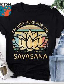 I'm Just Here for The Savasana Yoga Funny Vintage T-Shirt, Zen Master Shirt, Yoga Shirt, Pranayama Shirt, Vintage Shirt - Negro - Ver 1