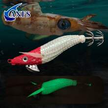 5 piezas de señuelos de calamar luminosos con bolsa de almacenamiento, cebo de pulpo artificial para todas las festividades - Halloween, Navidad, Año Nuevo, Día del Padre - Multicolor - Ver 9