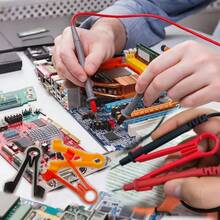 1pc Single-Handed Multimeter Clip, Practical Multimeter Probe Holder, Single-Handed Auxiliary Tool, Can Firmly Fix Multimeter Pointer, Used For Adjusting Devices/Recording Data, Universal For Common Probes, Circuit Repair Parts, Component Test Leads