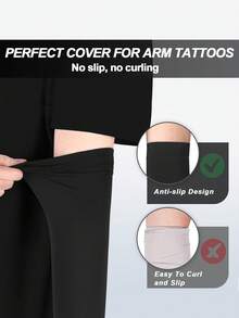 1至4双装 - 新款高弹力护臂，男女通用防紫外线护臂，透气护臂，运动压缩护臂，可覆盖整个手臂，适合高尔夫、骑行、户外活动和日常使用。 - 彩色 - 查看 6