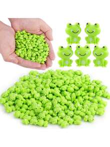 20/40Pcs Mini Green Plastic Frogs, Tiny Frogs Figurines Small Frog To Hide Fairy Garden Miniature Dollhouse Potted Plants Home Decoration Frog Decorations For Party - Green - View 1