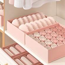 1pc Pink Bra Storage Box, Underwear Organizer - Pink - View 3