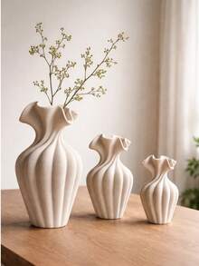 哑光雕塑花瓶，现代装饰落地/桌面花瓶，极简北欧风格家居装饰，优雅客厅和餐桌摆件，婚礼和圣诞节装饰，礼品创意，闺蜜礼物，女士冬季礼物 - 彩色 - 查看 6