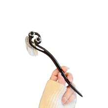 优雅乌木发簪，高端中式发饰，适合搭配旗袍、汉服、秋冬发型 - 黑色 - 查看 6