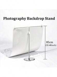 可调节T型背景架，最高可延伸至95厘米，带夹子，适用于视频工作室 - 本色 - 查看 3